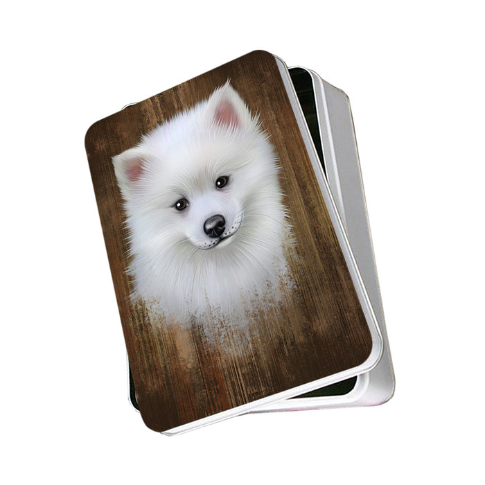 Rustic American Eskimo Dog Photo Storage Tin PITN50298