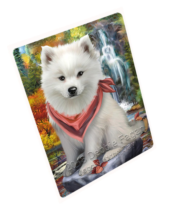 Scenic Waterfall American Eskimo Dog Magnet Mini (3.5" x 2") MAG52884