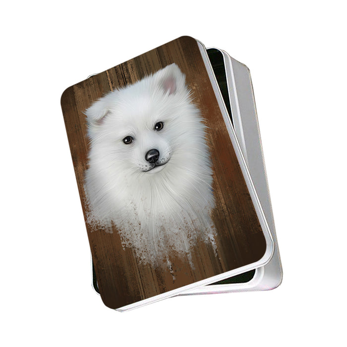 Rustic American Eskimo Dog Photo Storage Tin PITN50299