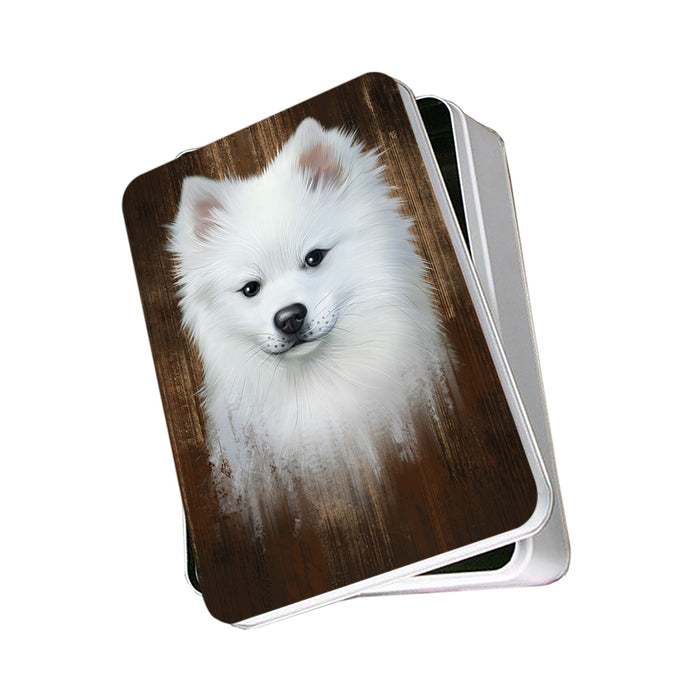 Rustic American Eskimo Dog Photo Storage Tin PITN50300