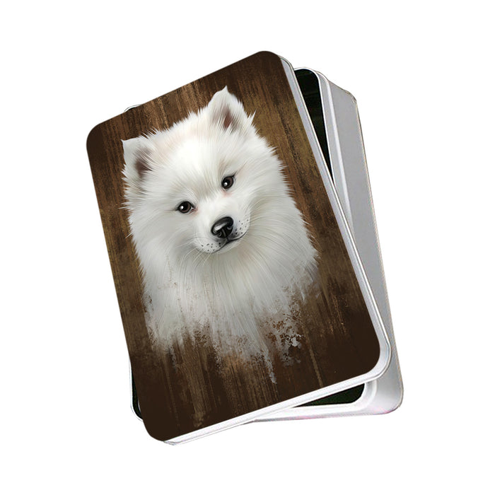 Rustic American Eskimo Dog Photo Storage Tin PITN50301
