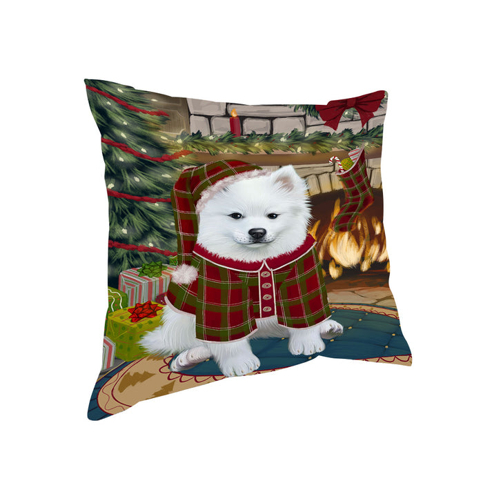 The Stocking was Hung American Eskimo Dog Pillow PIL69568
