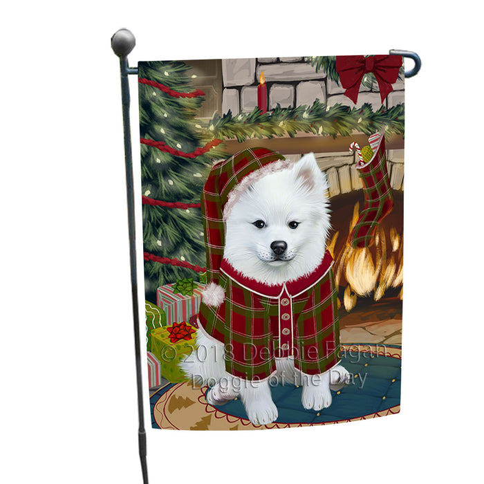 The Stocking was Hung American Eskimo Dog Garden Flag GFLG55453