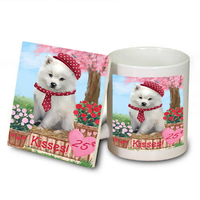 Rosie 25 Cent Kisses American Eskimo Dog Mug and Coaster Set MUC55779