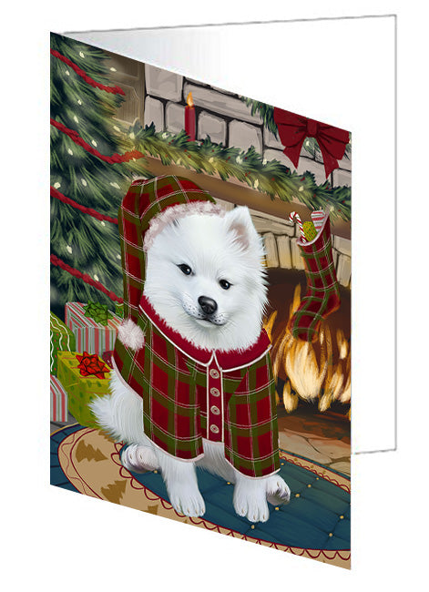 The Stocking was Hung Labrador Dog Handmade Artwork Assorted Pets Greeting Cards and Note Cards with Envelopes for All Occasions and Holiday Seasons GCD70568