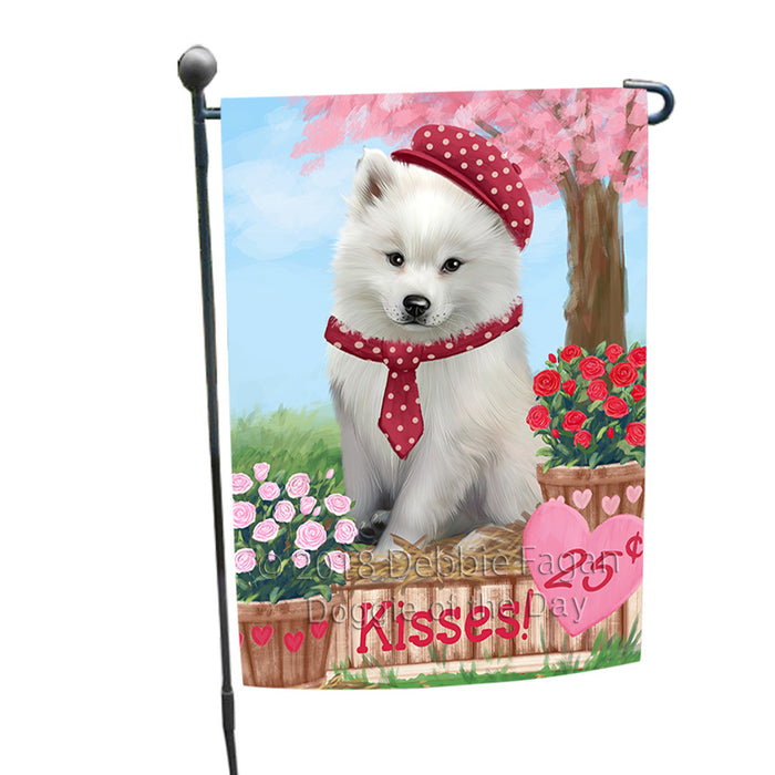 Rosie 25 Cent Kisses American Eskimo Dog Garden Flag GFLG56335