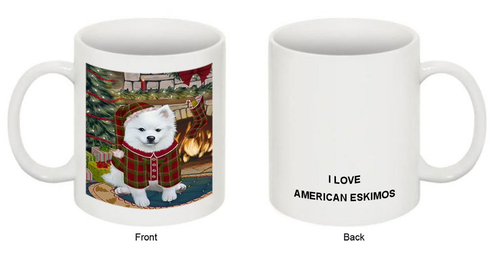 The Stocking was Hung American Eskimo Dog Coffee Mug MUG50558