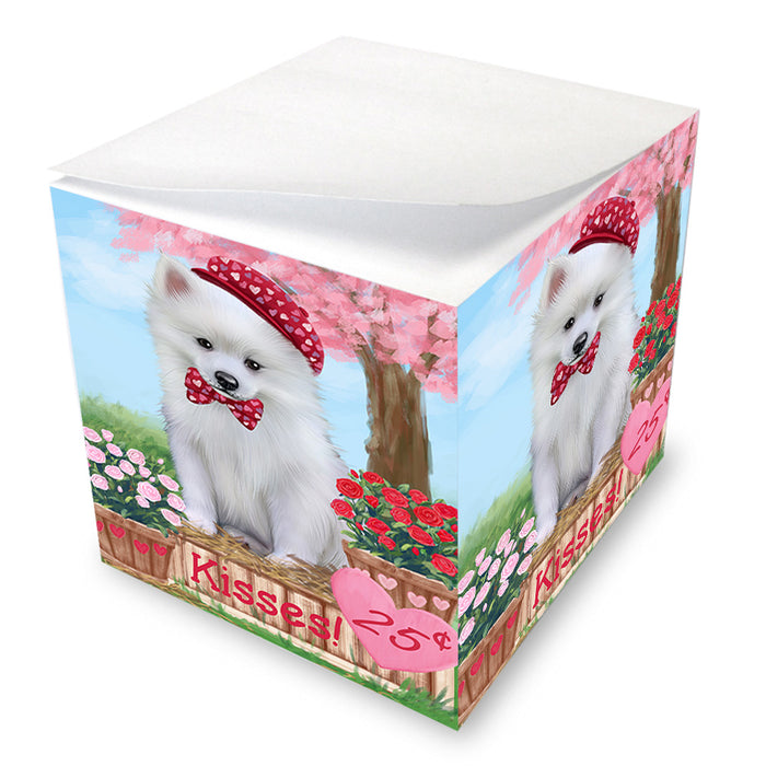 Rosie 25 Cent Kisses American Eskimo Dog Note Cube NOC53860
