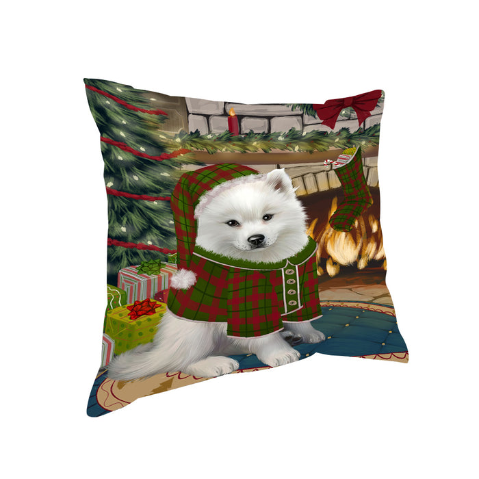 The Stocking was Hung American Eskimo Dog Pillow PIL69572