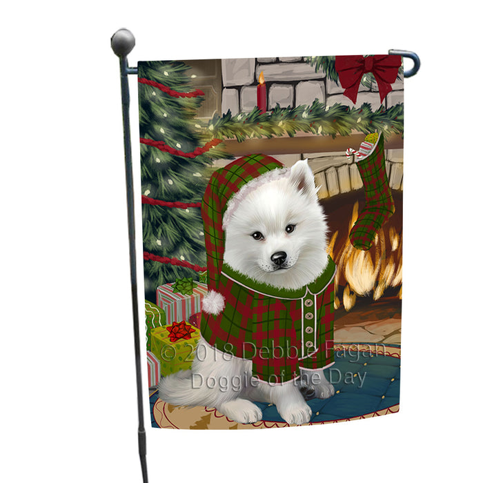 The Stocking was Hung American Eskimo Dog Garden Flag GFLG55454