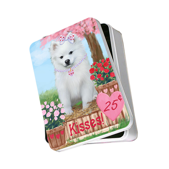 Rosie 25 Cent Kisses American Eskimo Dog Photo Storage Tin PITN55732