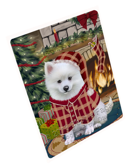 The Stocking was Hung American Eskimo Dog Magnet MAG70623 (Small 5.5" x 4.25")