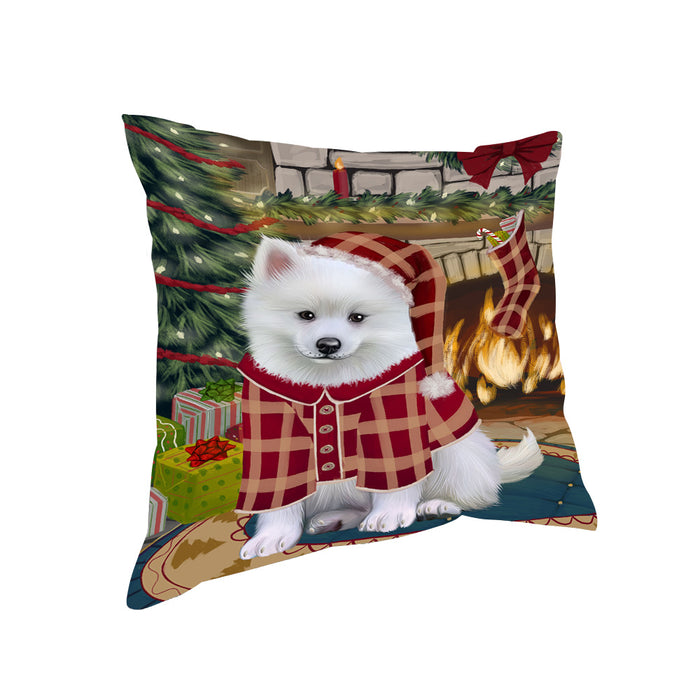The Stocking was Hung American Eskimo Dog Pillow PIL69576