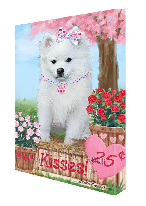 Rosie 25 Cent Kisses American Eskimo Dog Canvas Print Wall Art Décor CVS124325