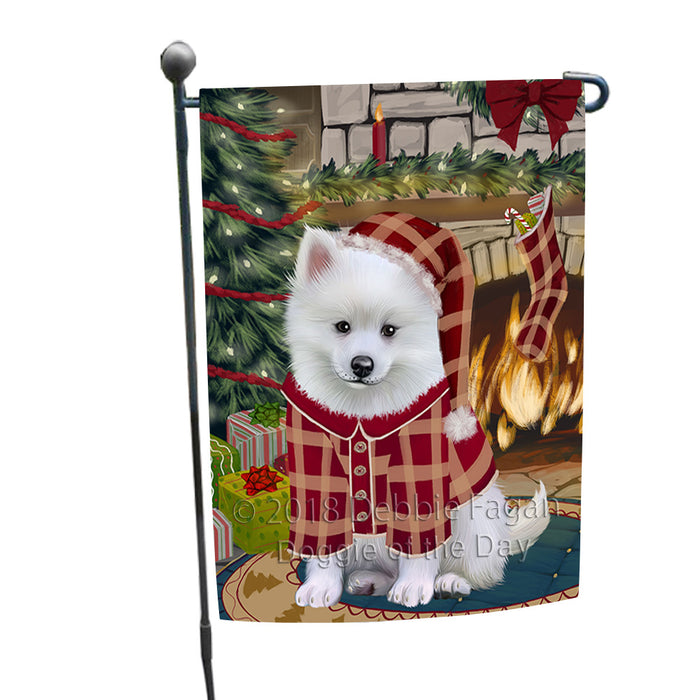 The Stocking was Hung American Eskimo Dog Garden Flag GFLG55455