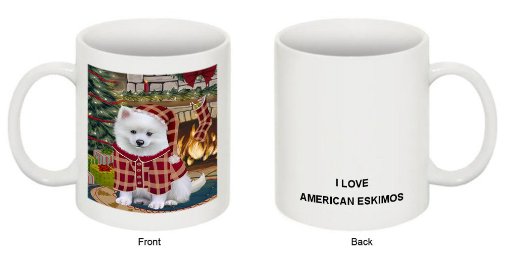 The Stocking was Hung American Eskimo Dog Coffee Mug MUG50560