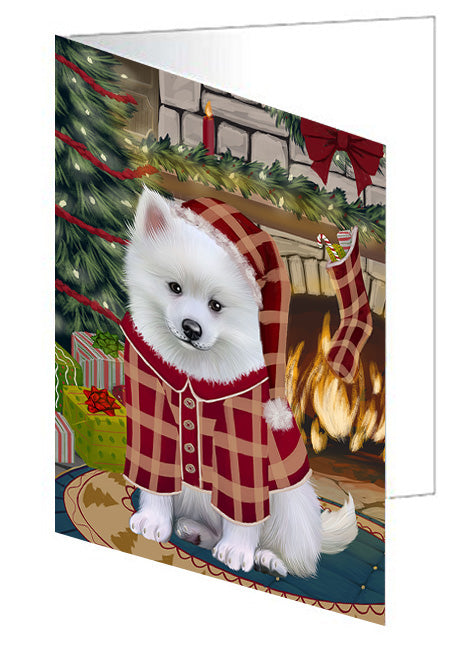 The Stocking was Hung Labrador Dog Handmade Artwork Assorted Pets Greeting Cards and Note Cards with Envelopes for All Occasions and Holiday Seasons GCD70562