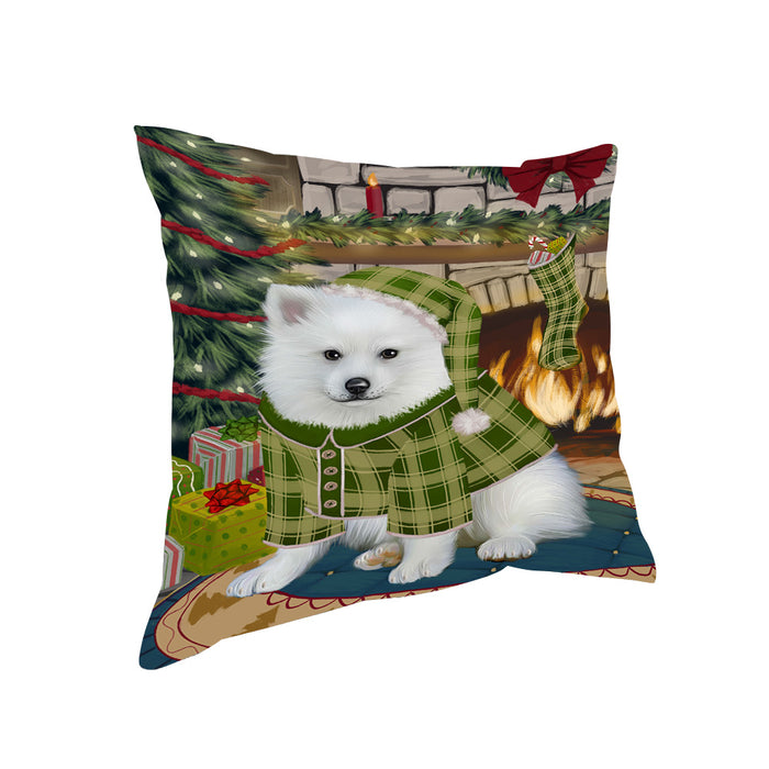 The Stocking was Hung American Eskimo Dog Pillow PIL69580