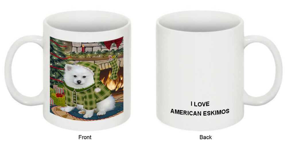 The Stocking was Hung American Eskimo Dog Coffee Mug MUG50561