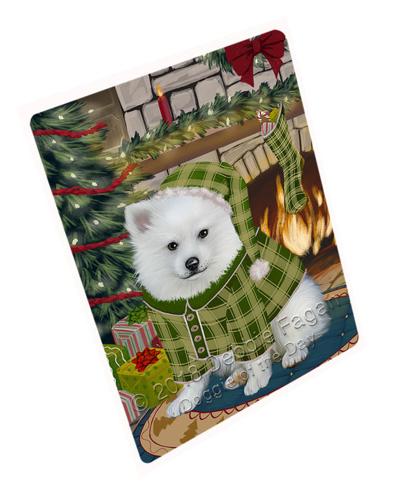 The Stocking was Hung American Eskimo Dog Magnet MAG70626 (Small 5.5" x 4.25")