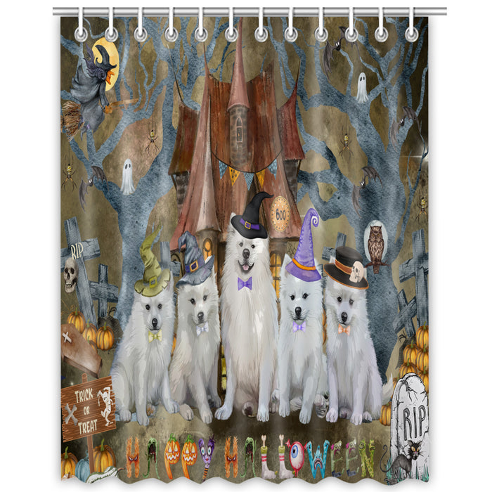 American Eskimo Shower Curtain: Explore a Variety of Designs, Personalized, Custom, Waterproof Bathtub Curtains for Bathroom Decor with Hooks, Pet Gift for Dog Lovers