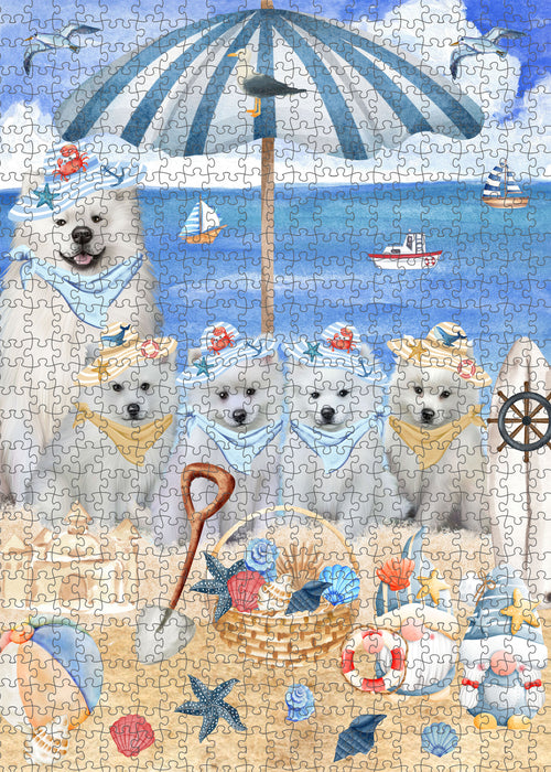 American Eskimo Jigsaw Puzzle, Interlocking Puzzles Games for Adult, Explore a Variety of Designs, Personalized, Custom,  Gift for Pet and Dog Lovers