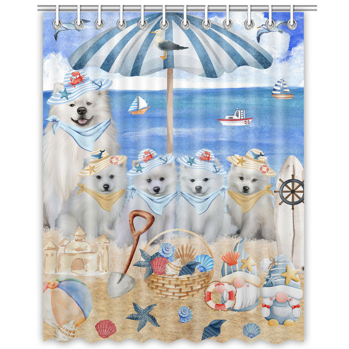 American Eskimo Shower Curtain, Custom Bathtub Curtains with Hooks for Bathroom, Explore a Variety of Designs, Personalized, Gift for Pet and Dog Lovers