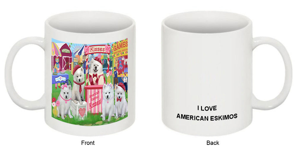 Carnival Kissing Booth American Eskimos Dog Coffee Mug MUG51170