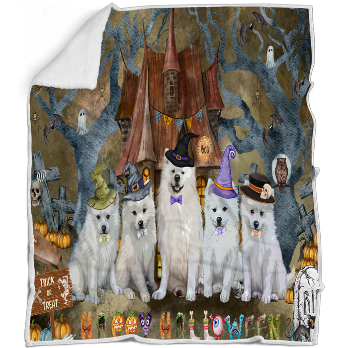 American Eskimo Blanket: Explore a Variety of Designs, Cozy Sherpa, Fleece and Woven, Custom, Personalized, Gift for Dog and Pet Lovers