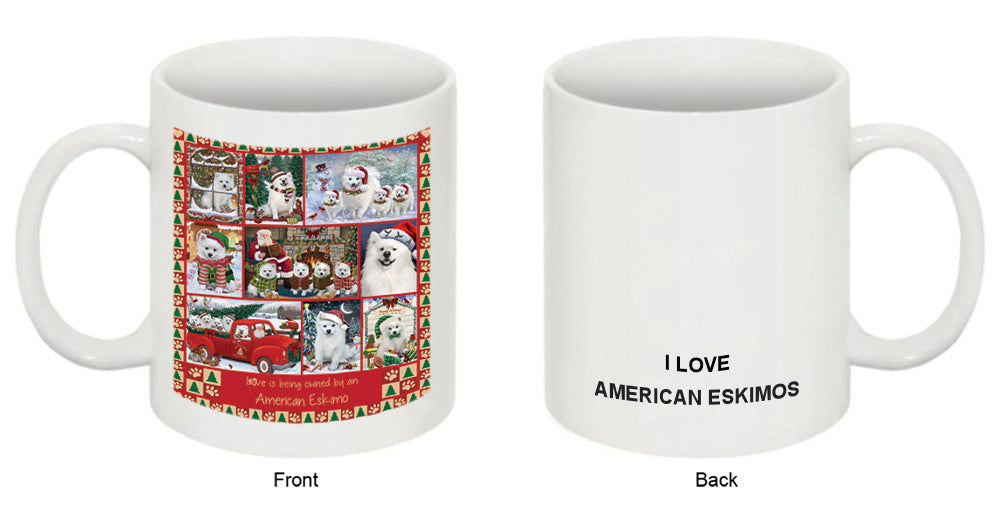 Love is Being Owned Christmas American Eskimo Dogs Coffee Mug MUG52587