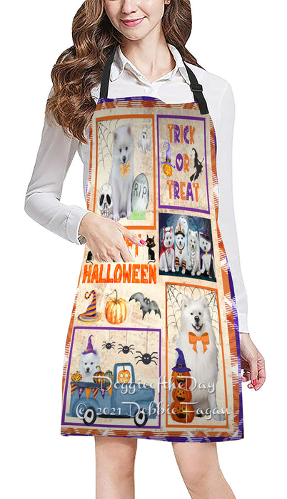 Happy Halloween Trick or Treat American Akita Dogs Cooking Kitchen Adjustable Apron Apron49278