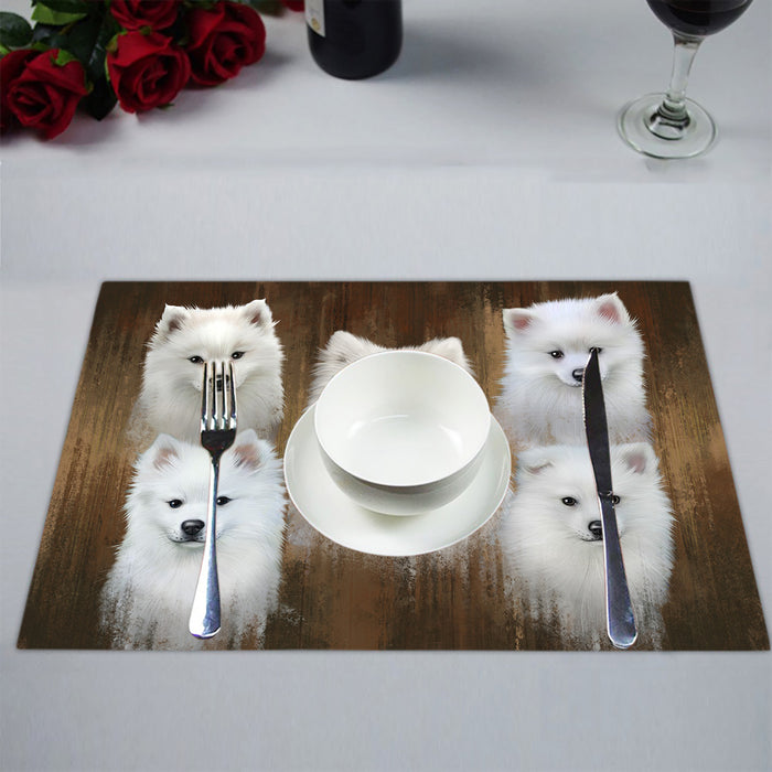 Rustic American Eskimo Dogs Placemat