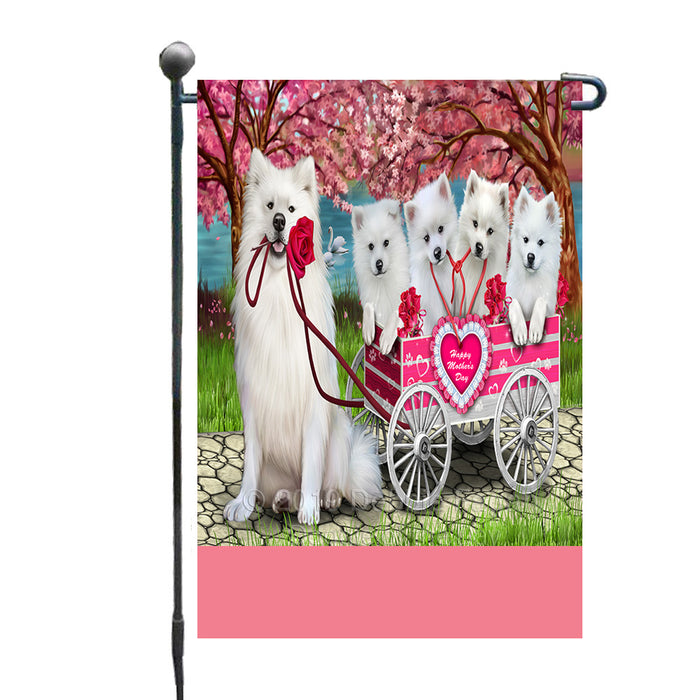 Personalized I Love American Eskimo Dogs in a Cart Custom Garden Flags GFLG-DOTD-A62120