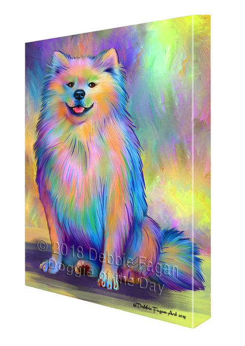 Paradise Wave American Eskimo Dog Canvas Print Wall Art Décor CVS132398