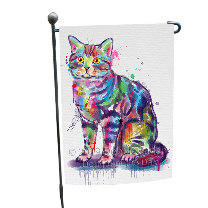 Watercolor American Shorthair Cat Garden Flag GFLG66104