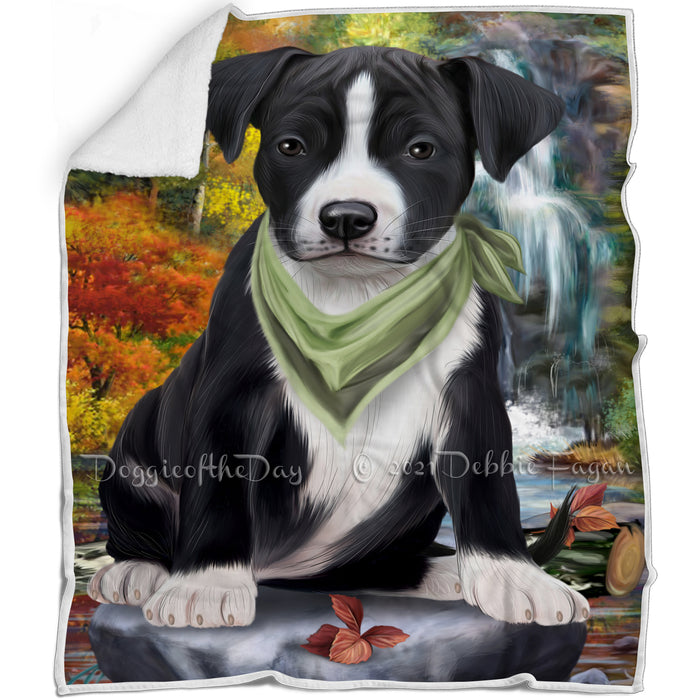 Scenic Waterfall American Staffordshire Terrier Dog Blanket BLNKT82965