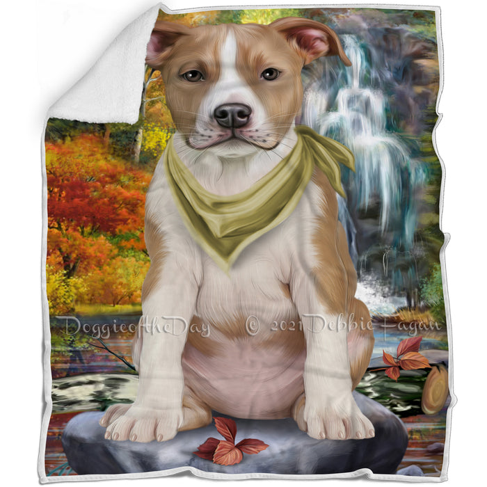 Scenic Waterfall American Staffordshire Terrier Dog Blanket BLNKT82974