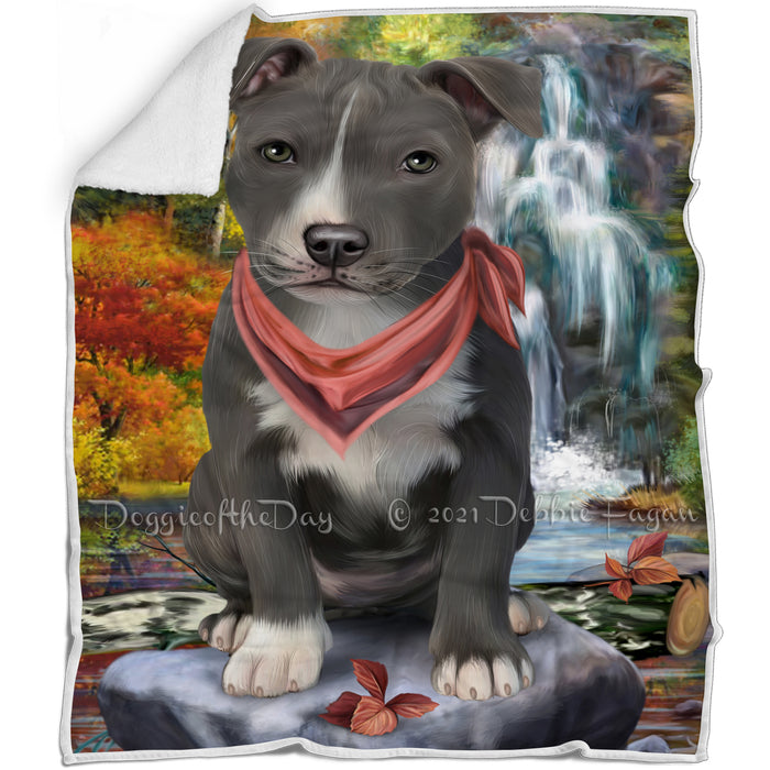 Scenic Waterfall American Staffordshire Terrier Dog Blanket BLNKT82983