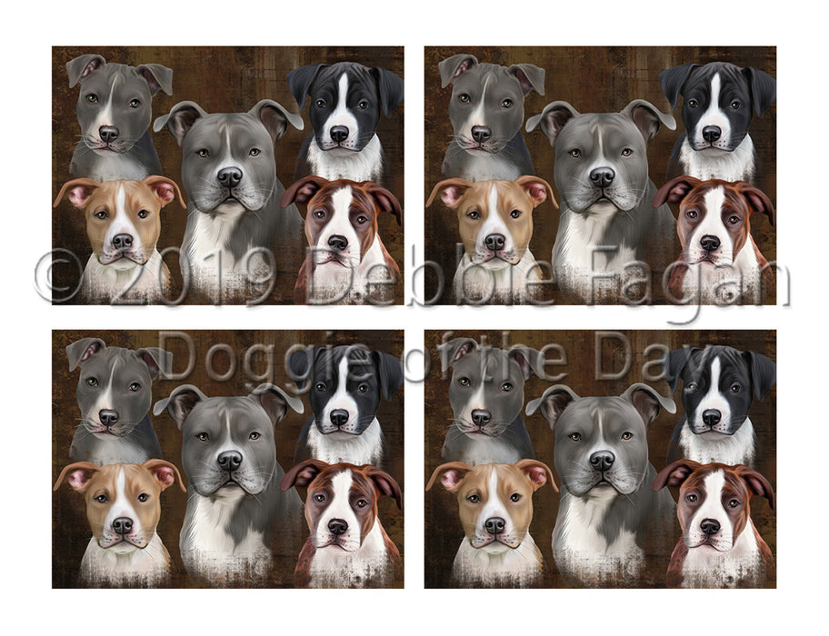 Rustic American Staffordshire Dogs Placemat