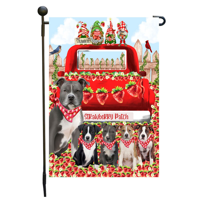 American Staffordshire Terrier Dogs Garden Flag: Explore a Variety of Custom Designs, Double-Sided, Personalized, Weather Resistant, Garden Outside Yard Decor, Dog Gift for Pet Lovers