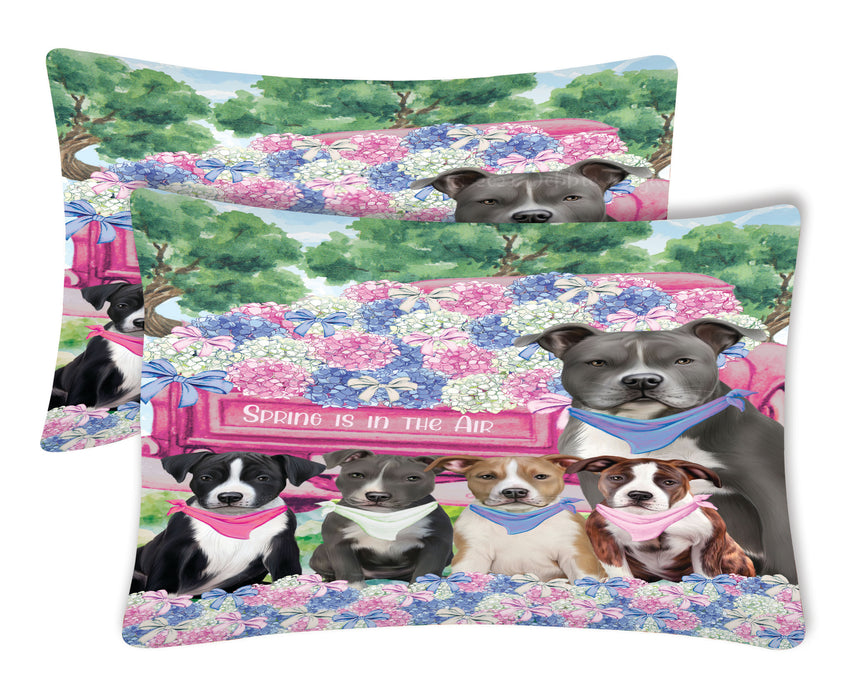 American Staffordshire Terrier Pillow Case: Explore a Variety of Designs, Custom, Personalized, Soft and Cozy Pillowcases Set of 2, Gift for Dog and Pet Lovers