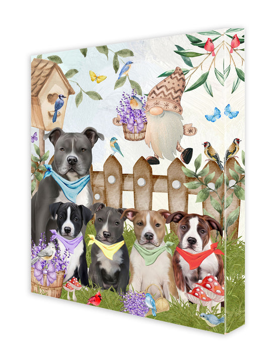 American Staffordshire Terrier Dogs Canvas: Explore a Variety of Personalized Designs, Custom, Digital Art Wall Painting, Ready to Hang Room Decor, Gift for Pet Lovers