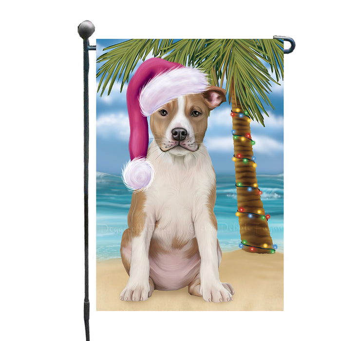 Christmas Summertime Beach American Staffordshire Dog Garden Flags Outdoor Decor for Homes and Gardens Double Sided Garden Yard Spring Decorative Vertical Home Flags Garden Porch Lawn Flag for Decorations GFLG68884