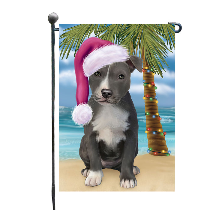 Christmas Summertime Beach American Staffordshire Dog Garden Flags Outdoor Decor for Homes and Gardens Double Sided Garden Yard Spring Decorative Vertical Home Flags Garden Porch Lawn Flag for Decorations GFLG68885