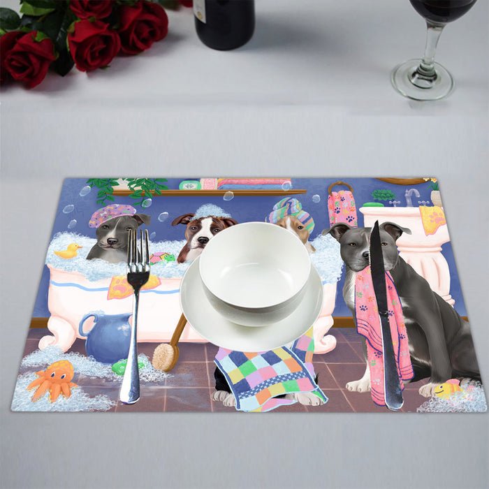 Rub A Dub Dogs In A Tub American Staffordshire Dogs Placemat