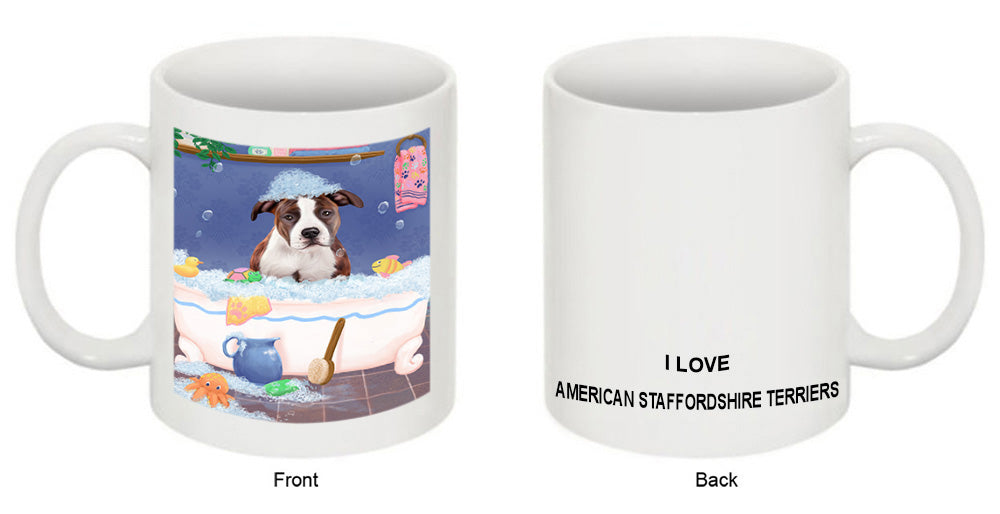 Rub A Dub Dog In A Tub American Staffordshire Dog Coffee Mug MUG52690