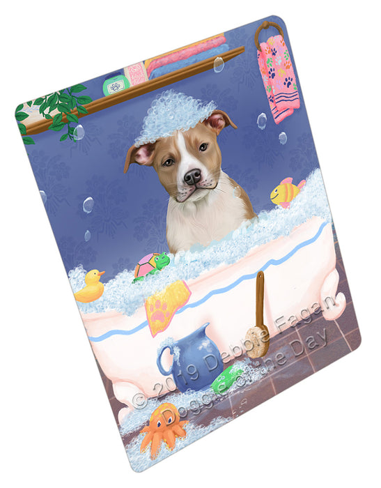 Rub A Dub Dog In A Tub American Staffordshire Dog Refrigerator / Dishwasher Magnet RMAG108708