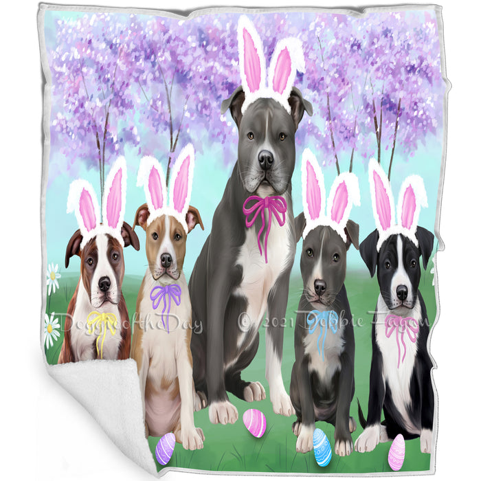 Easter Holiday American Staffordshire Terriers Dog Blanket BLNKT131457