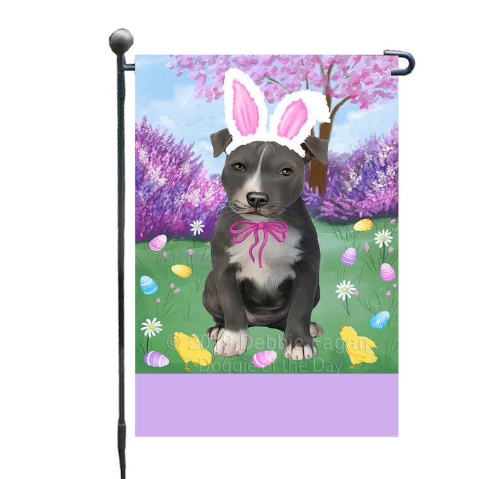 Personalized Easter Holiday American Staffordshire Dog Custom Garden Flags GFLG-DOTD-A58717