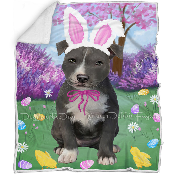 Easter Holiday American Staffordshire Terrier Dog Blanket BLNKT131475